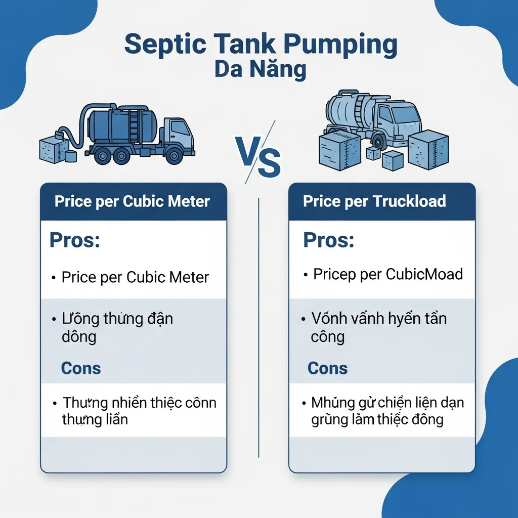 Bảng so sánh ưu nhược điểm giữa giá hút hầm cầu theo khối và theo xe tại Đà Nẵng