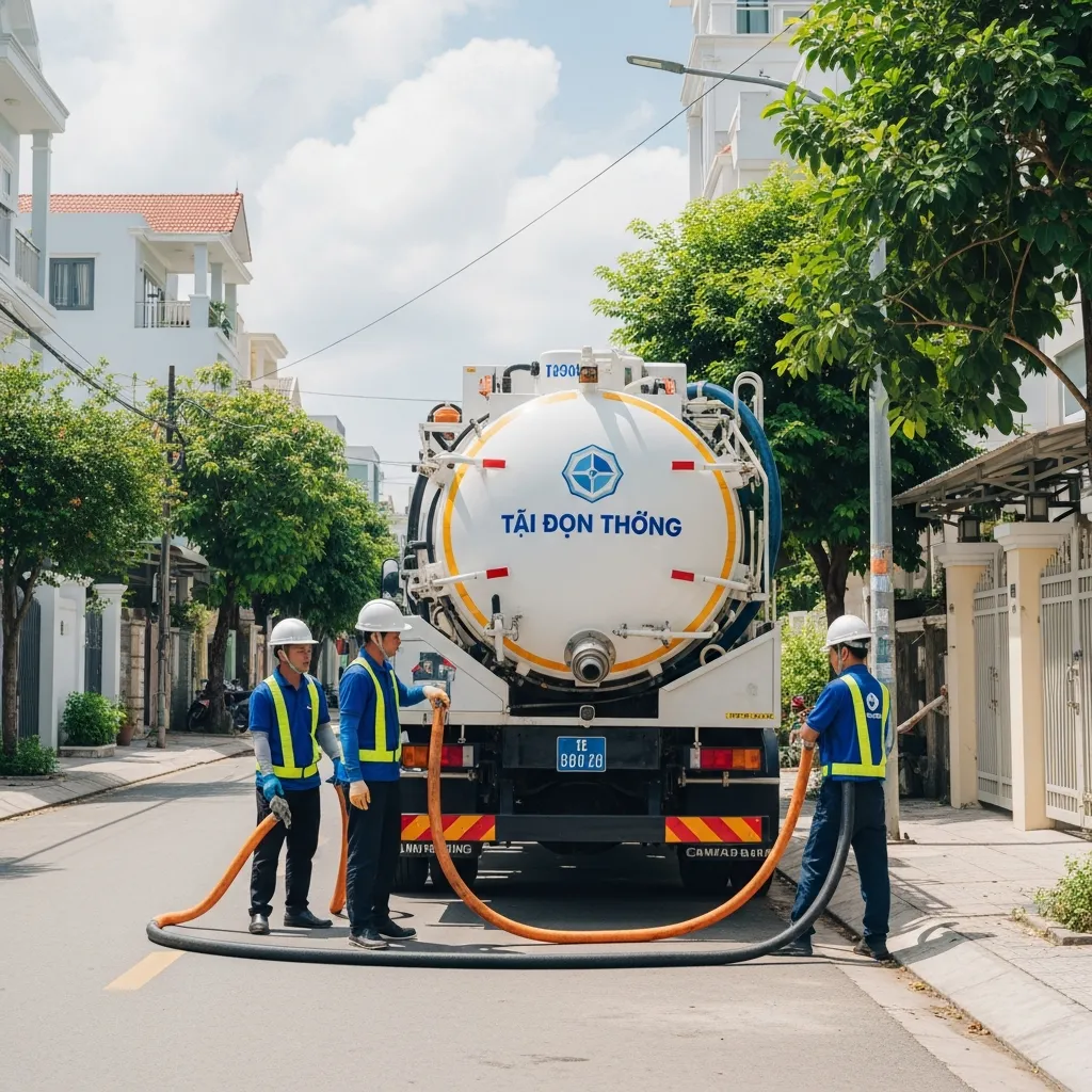 Dịch vụ hút hầm cầu Đà Nẵng uy tín với xe chuyên dụng hiện đại và nhân viên chuyên nghiệp.