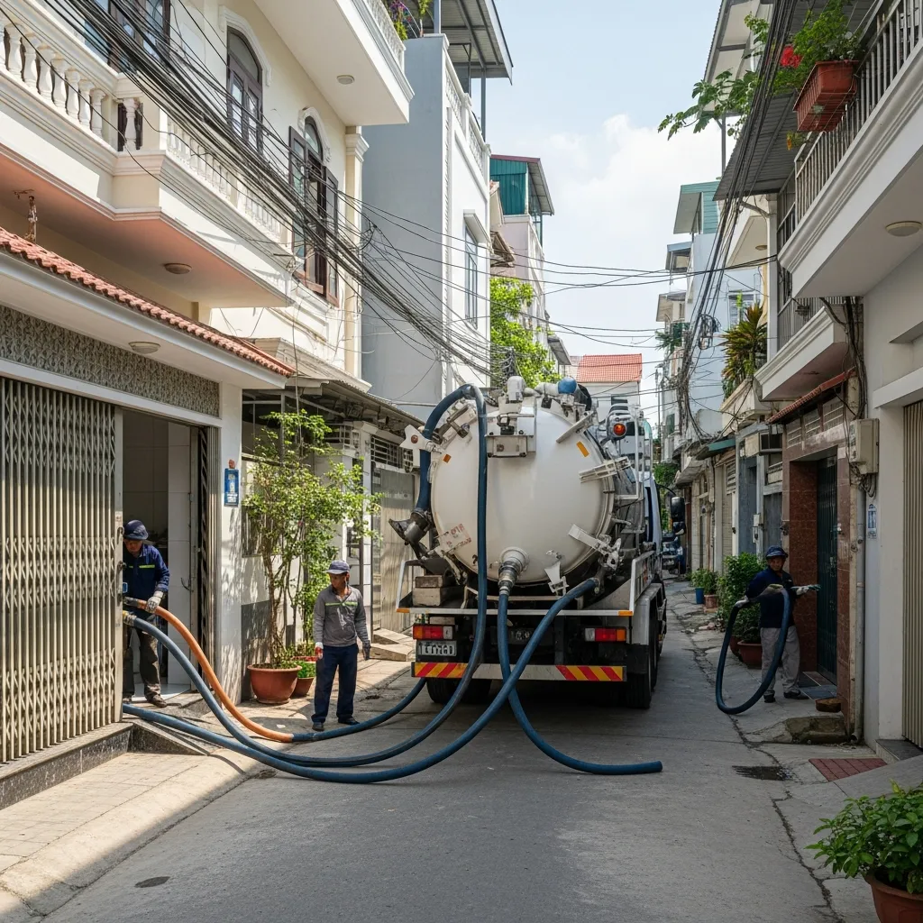 Dịch vụ hút hầm cầu hộ gia đình tại Đà Nẵng uy tín, chuyên nghiệp và sạch triệt để