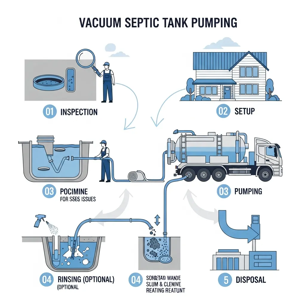 Quy trình 5 bước hút hầm cầu chuyên nghiệp tại Đà Nẵng với xe bồn hiện đại và sạch sẽ